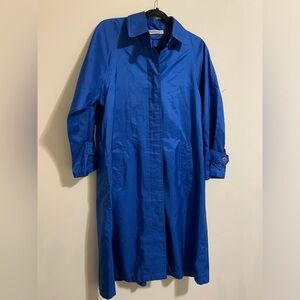Vintage Lindsey Blake blue rain Coat trench coat women’s size small
